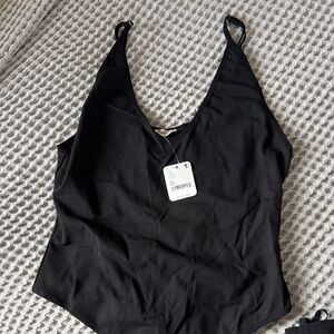 Free People Black Women's Bodysuit